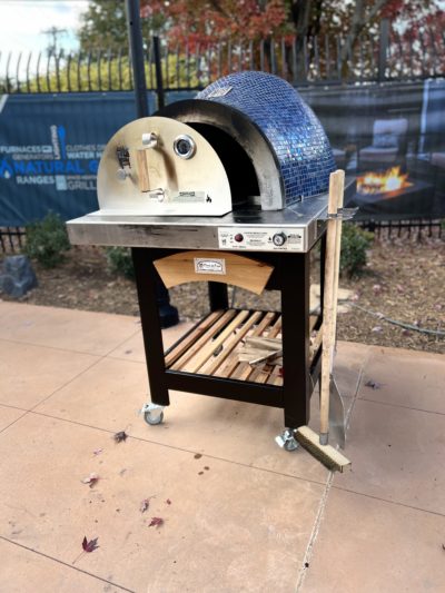 HPC Fire Forno Series Hybrid Dual Fuel Wood & Gas Burning Pizza Oven with Cart