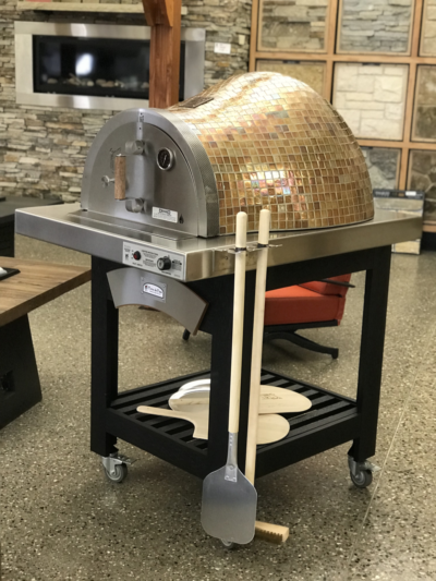 HPC Fire Forno Series Hybrid Dual Fuel Wood & Gas Burning Pizza Oven with Cart