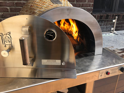 HPC Fire Forno Series Hybrid Dual Fuel Wood & Gas Burning Pizza Oven with Cart