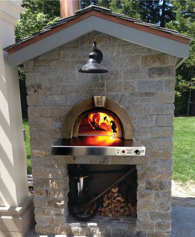 HPC Fire Di Napoli Series Hybrid Dual Fuel Wood & Gas Burning Built-In Pizza Oven (Ready to Finish)