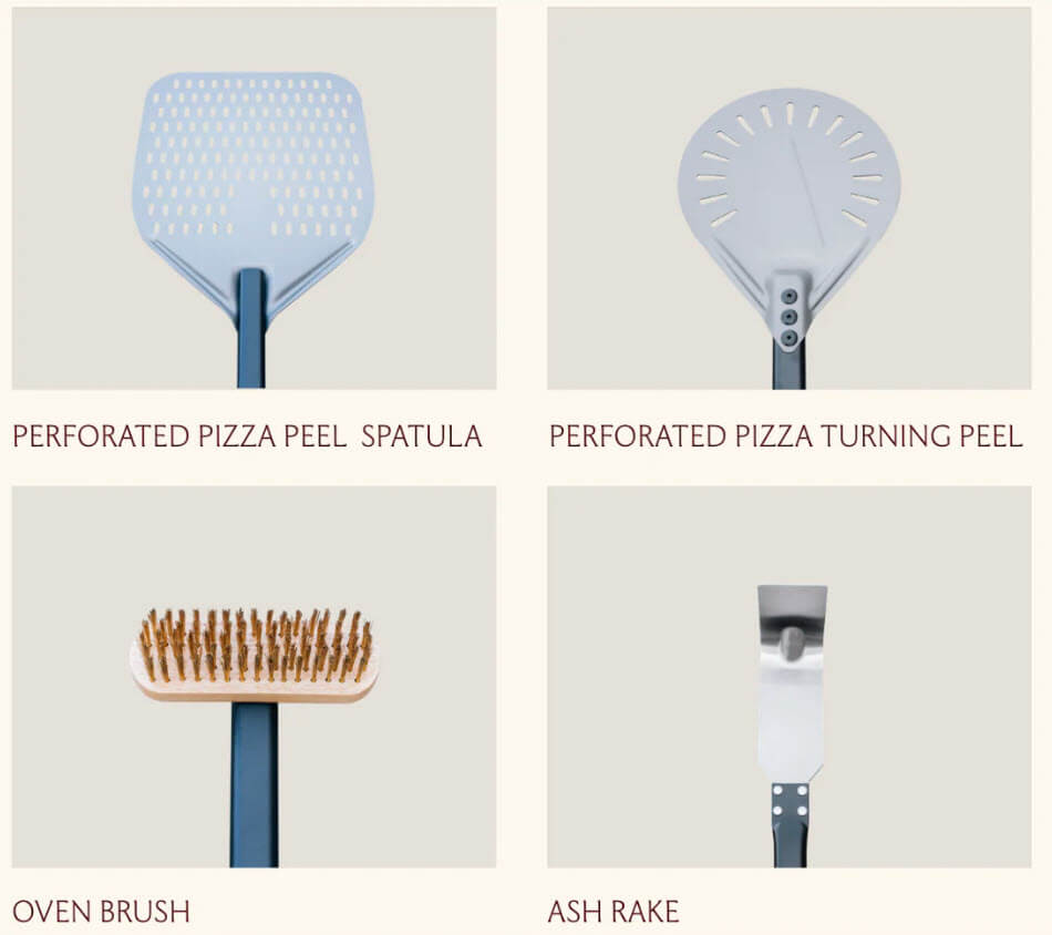 Summerset HYB-OAK Pizza Tool Kit Turning Peel and Accessories