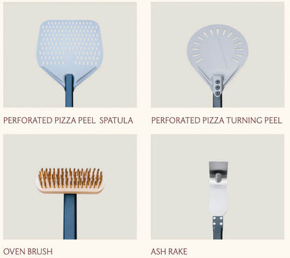 Summerset HYB-OAK Pizza Tool Kit Turning Peel and Accessories