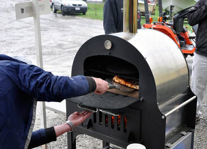 Tuscan Chef GX-B1 Deluxe Medium Outdoor Wood-Fired Pizza Oven Freestanding with Cart