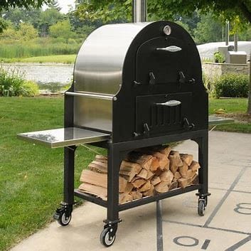 Tuscan Chef GX-B1 Deluxe Medium Outdoor Wood-Fired Pizza Oven Freestanding with Cart