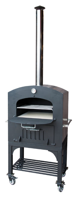 Tuscan Chef GX-C2 Deluxe Medium Outdoor Wood-Fired Pizza Oven Freestanding with Cart