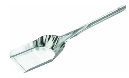 Steel ash shovel with 9 inch handle from the Authentic Pizza Ovens starter kit for clearing coals and ash