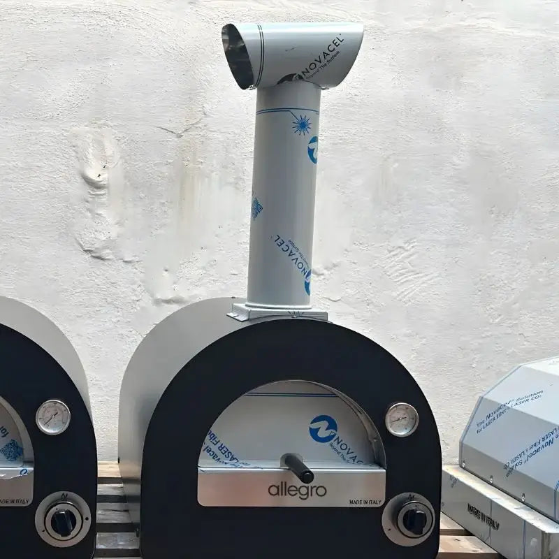 ItaliaForno Allegro ovens on the factory floor in Italy with the protective film still on